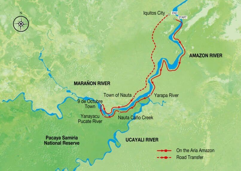 Aria Amazon cruise map