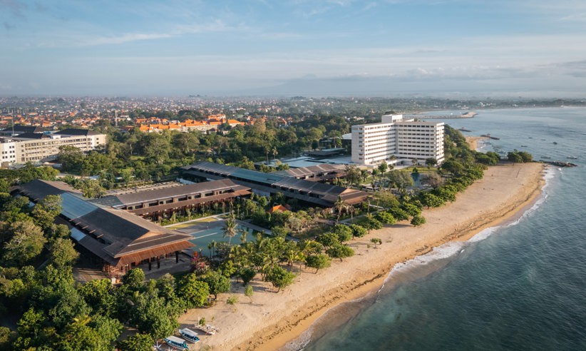 The Meru Sanur & Bali Beach Hotel Facade Photo 2 From Ocean To Property View