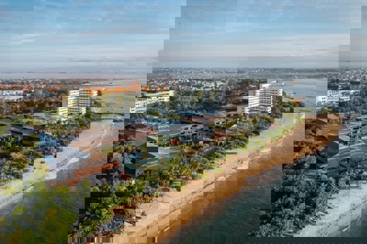 The Meru Sanur & Bali Beach Hotel Facade Photo 2 From Ocean To Property View