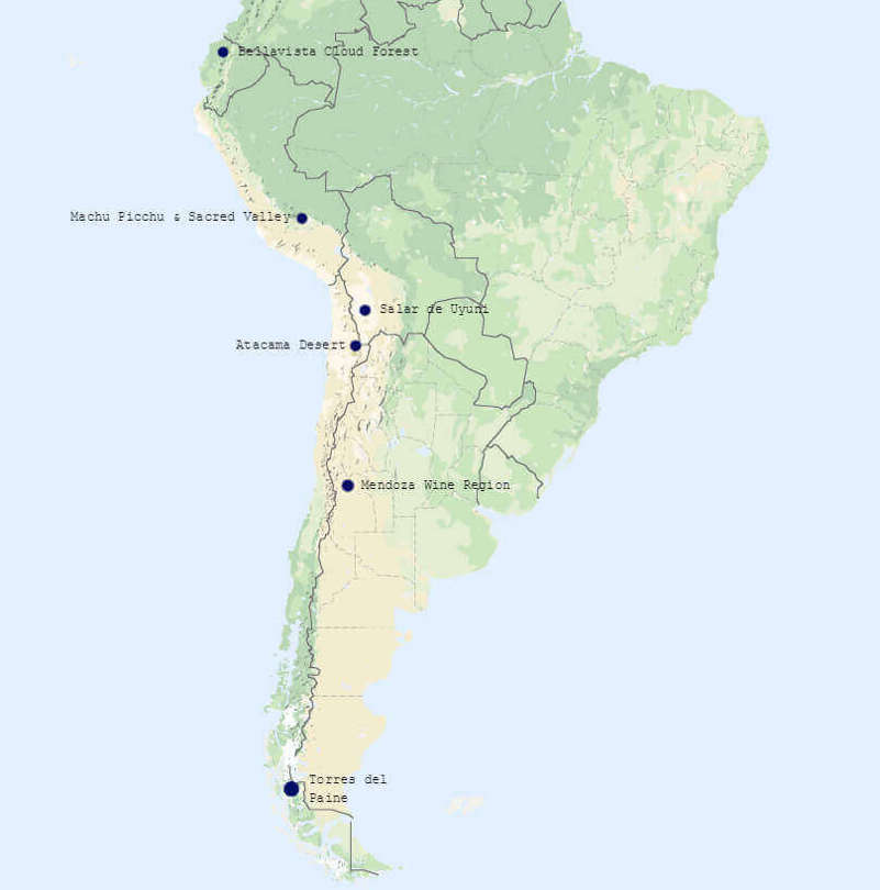 where to visit in the Andes