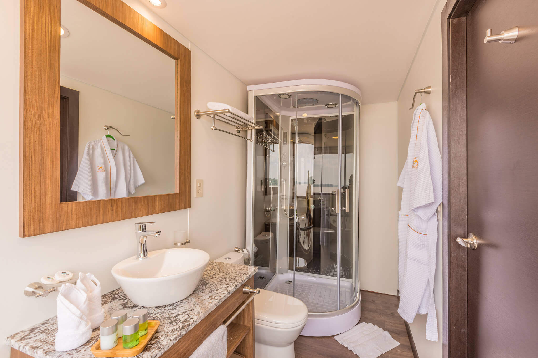 Typical bathroom on the Manatee Amazon Explorer