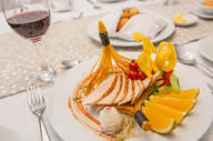 Enjoy beautifully presented meals on board