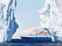 Sea Spirit Antarctica Cruise passing glaciers