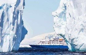 Sea Spirit Antarctica Cruise passing glaciers