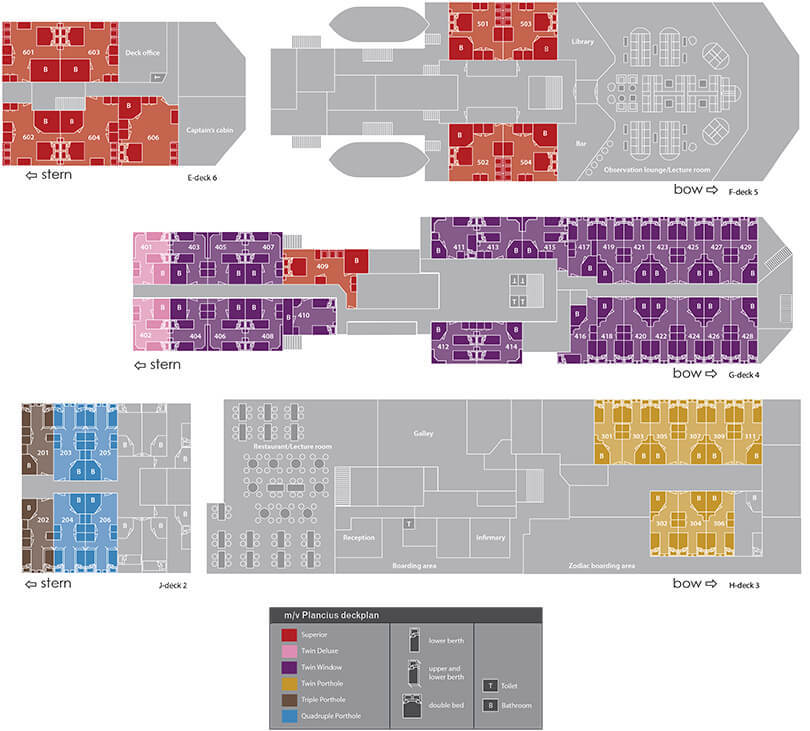 Plancius Antarctica deck plans