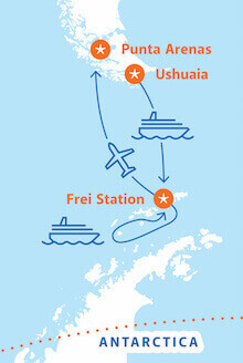Antarctica Air-Cruise Map