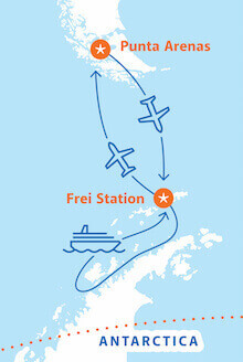 Antarctica Air-Cruise Map