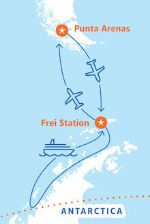 Antarctica Air-Cruise Map
