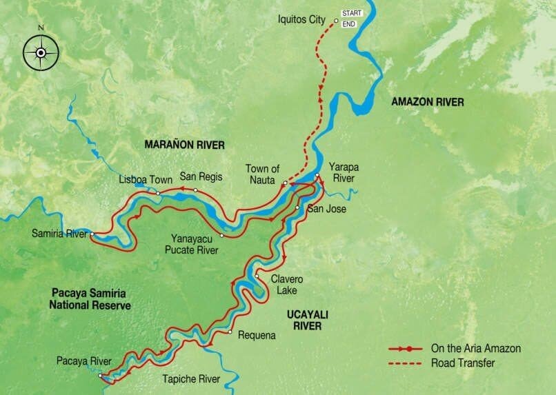 Aria Amazon River cruise in Peru