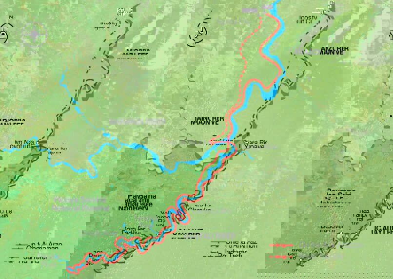 Aria Amazon Cruise Map 4 nights