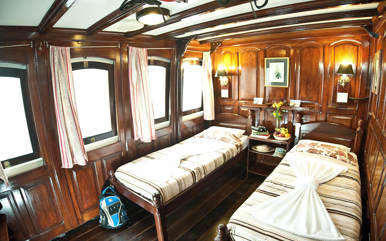 A yellow stateroom