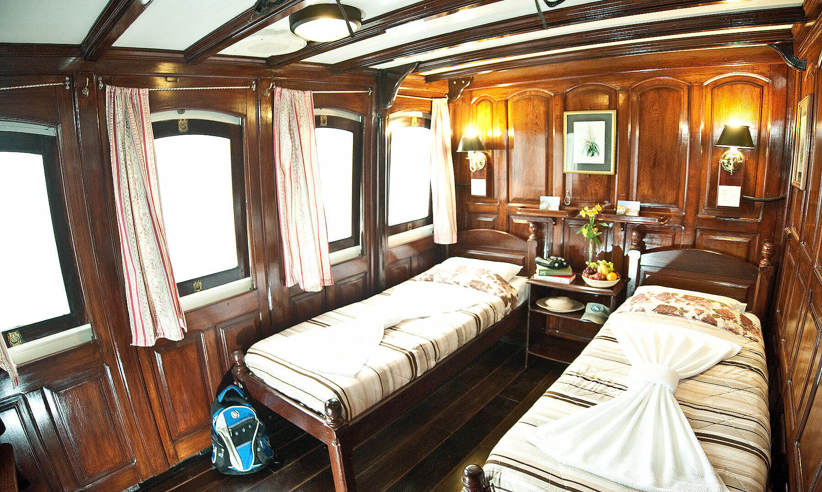 A yellow stateroom