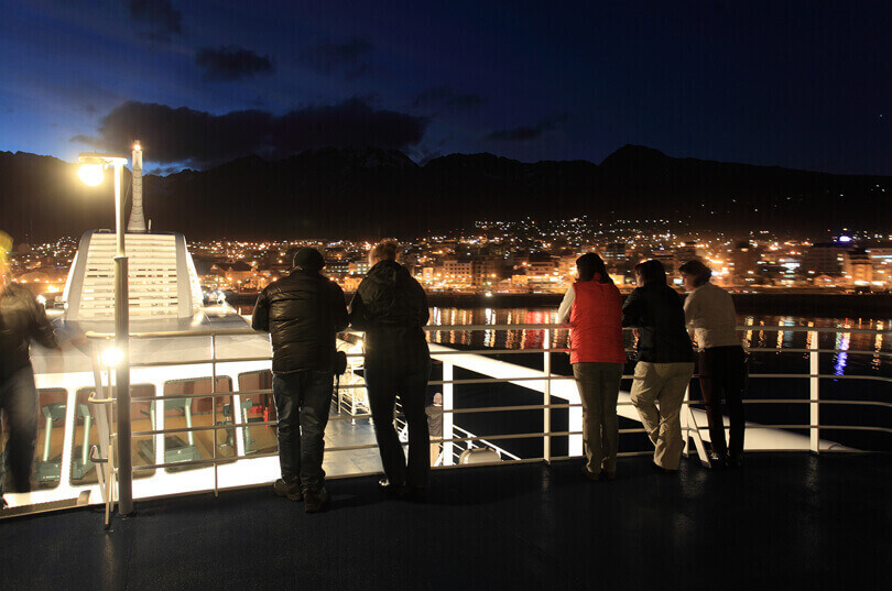 On deck at night