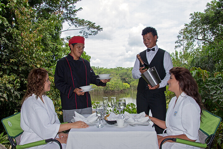 A special meal in the rainforest