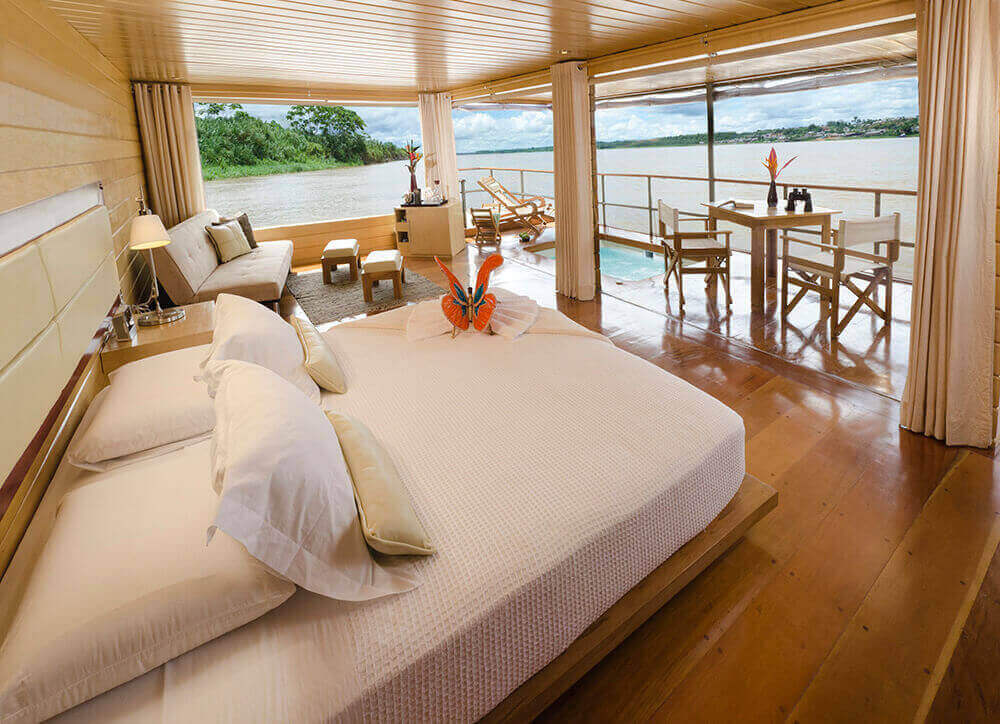 The spacious master suite