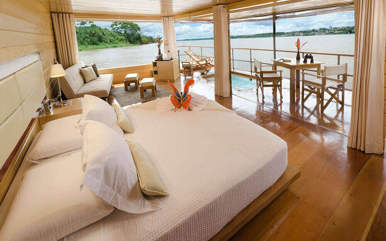 The spacious master suite