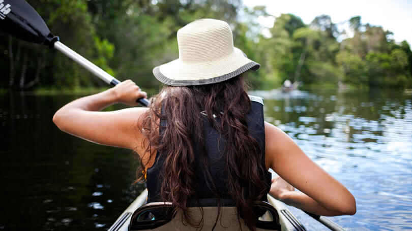 Exploring by kayak