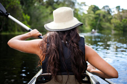 Exploring by kayak
