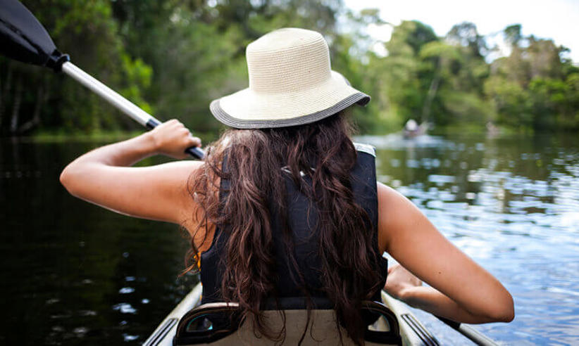 Exploring by kayak
