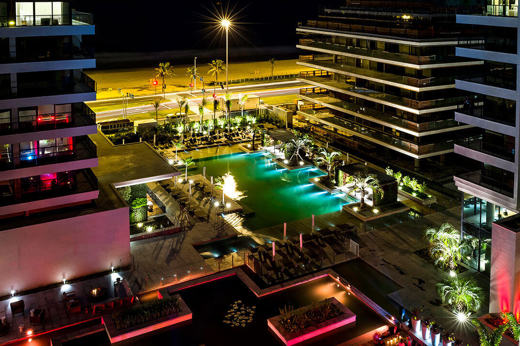 The Grand Hyatt at night