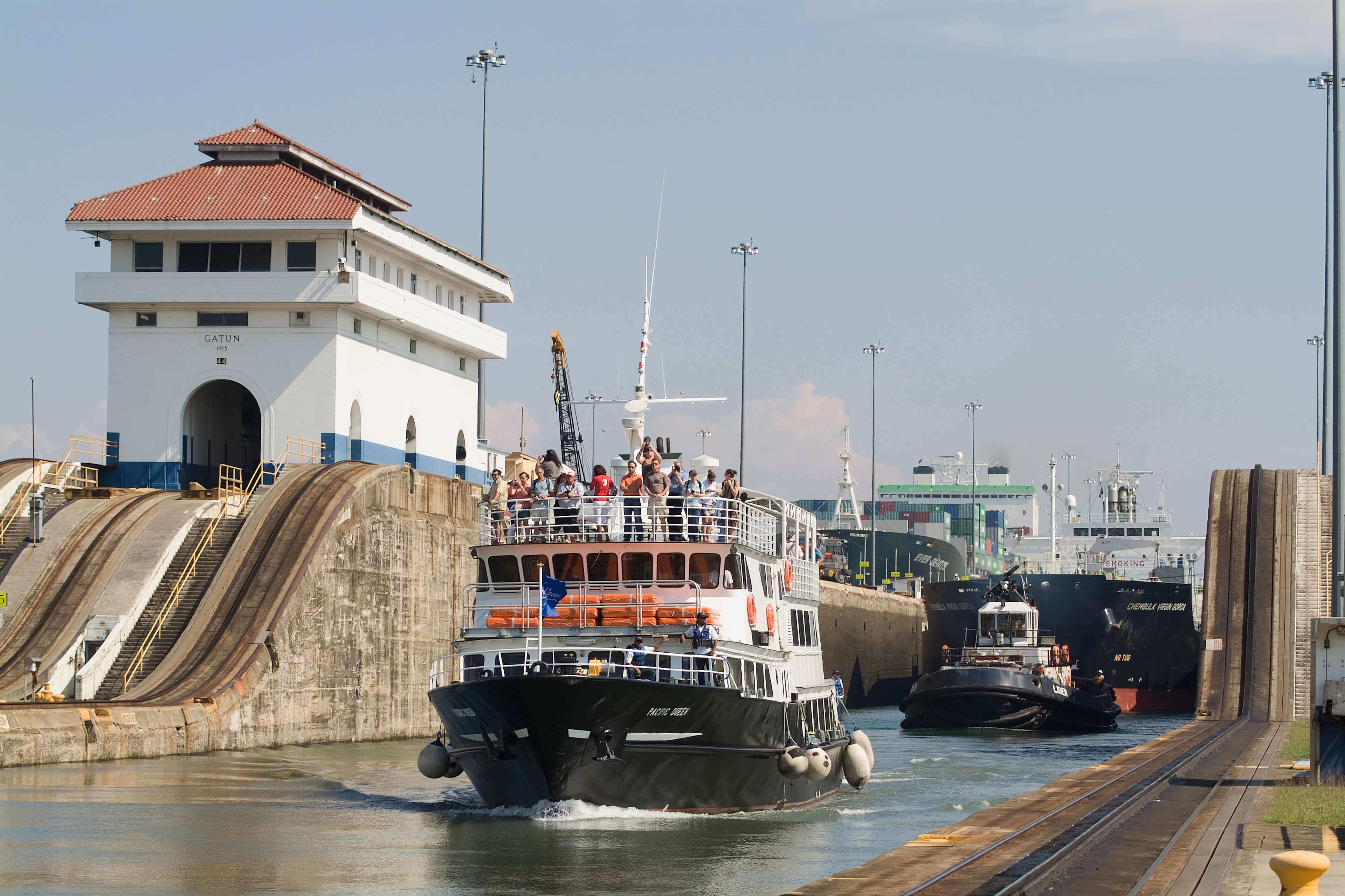 The Pacific Queen at Gatun lock