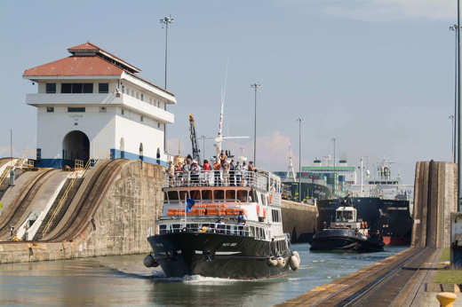 The Pacific Queen at Gatun lock