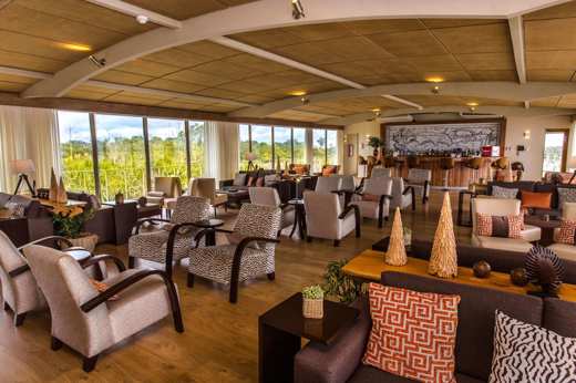 Delfin III lounge where guides gives talks and lectures