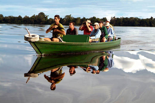 Exploring by boat