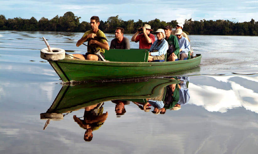 Exploring by boat
