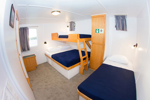 Spacious double or triple cabin