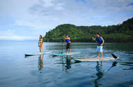 Enjoy paddle boarding 