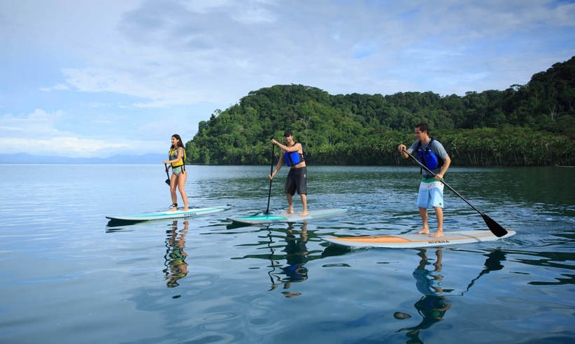 Enjoy paddle boarding 
