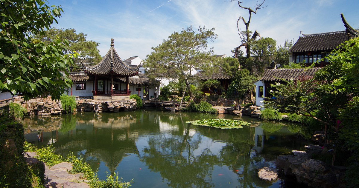 Kaufe China Suzhou Classic Garden Series Berühmtes Bausteinset