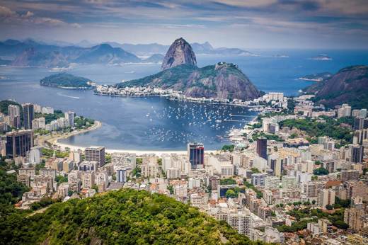 Rio de Janeiro Sugar Loaf aerial