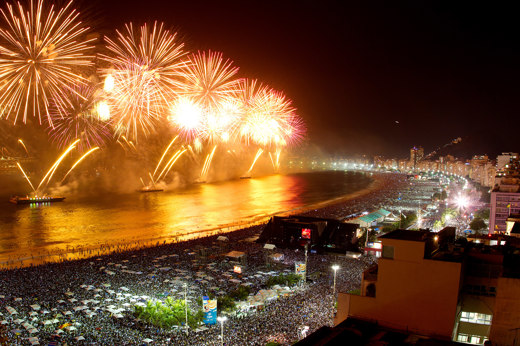 New Years Eve Reveillon Rio de Janeiro Fireworks