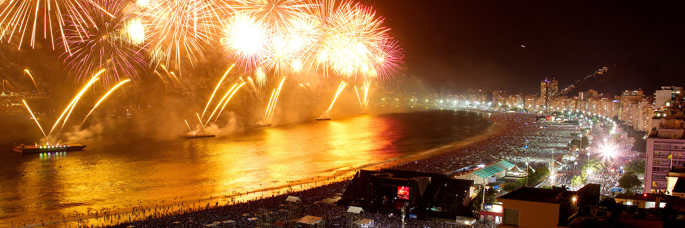 New Years Eve Reveillon Rio de Janeiro Fireworks