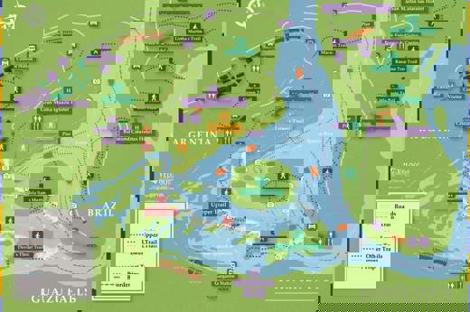 Iguazu Falls Map A4 V4