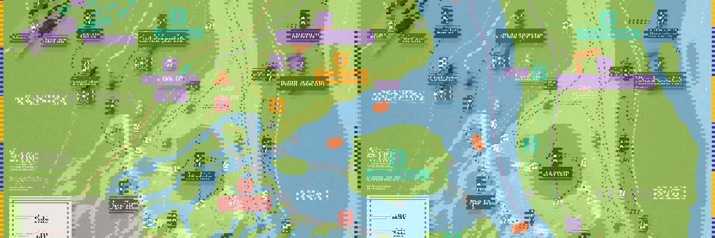 Iguazu Falls Map A4 V4