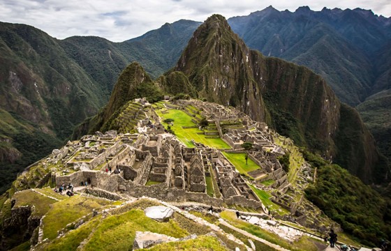 Panoramic view Machu Picchu Inca 