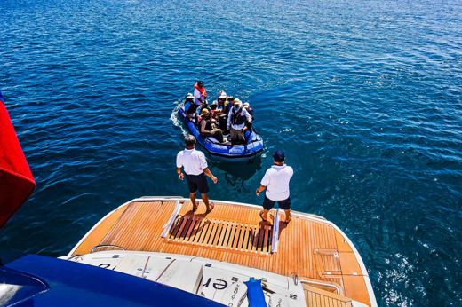 Go ashore by zodiac