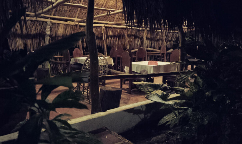 The dining area 