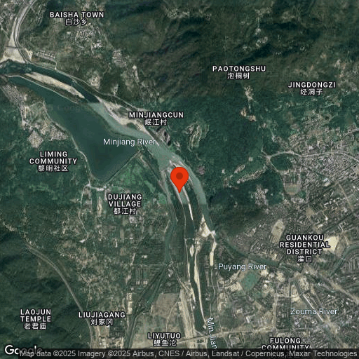 Map of Dujiangyan Irrigation System