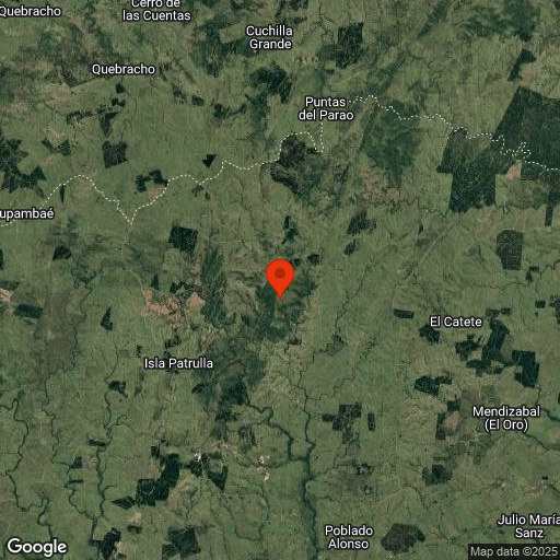 Map of Quebradas de los Cuervos National Park
