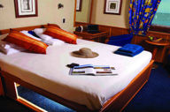 Comfortable double cabin with lots of storage space