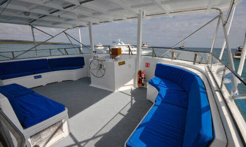 Lounge area on the sun deck