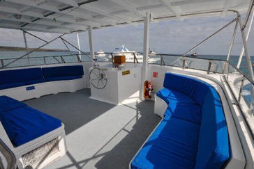 Lounge area on the sun deck