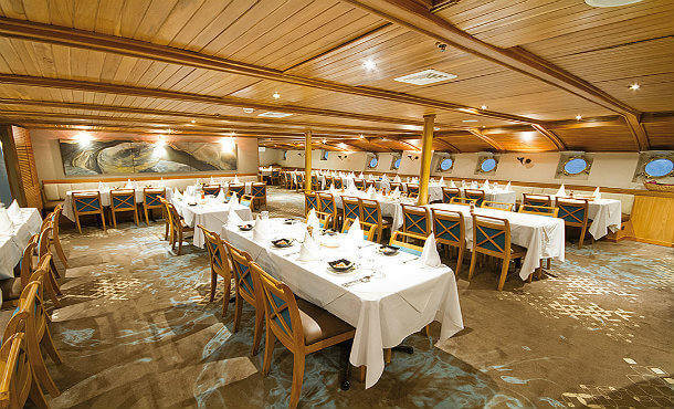 The restaurant serving international and Ecuadorian cuisine
