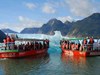 Smaller boats take you right up to the glacier, close enough to touch