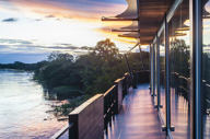 Experience the Amazon from the comfort of the Aria riverboat