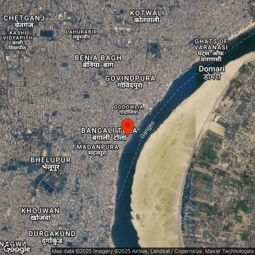 Map of BrijRama Palace, Varanasi - By the Ganges